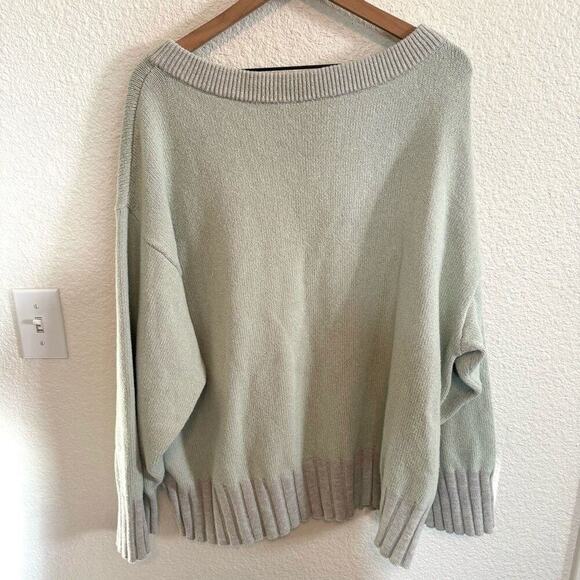 Free People Women's Large Street Fair Tunic Sweater in Lime Green Combo - Picture 11 of 13